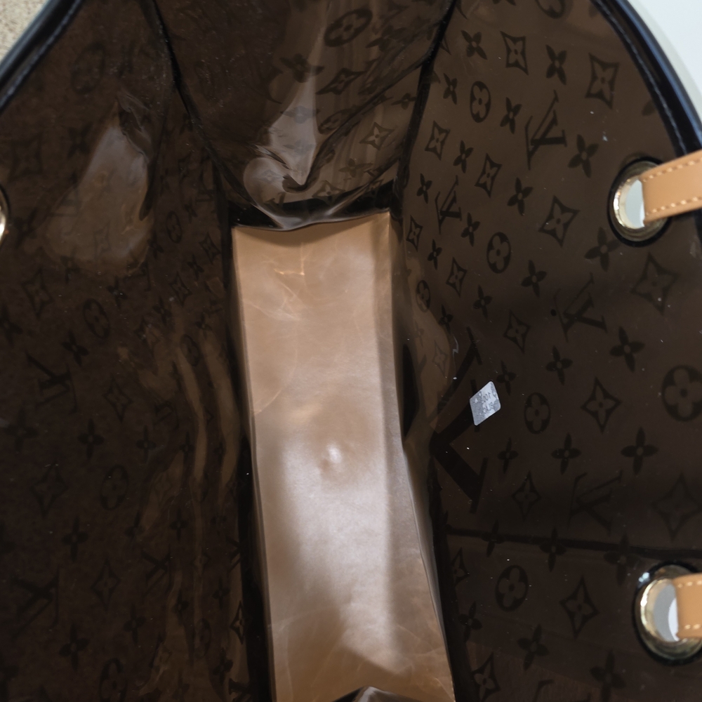 Designer Black and Tan Monogram Tote - Picture 6 of 11